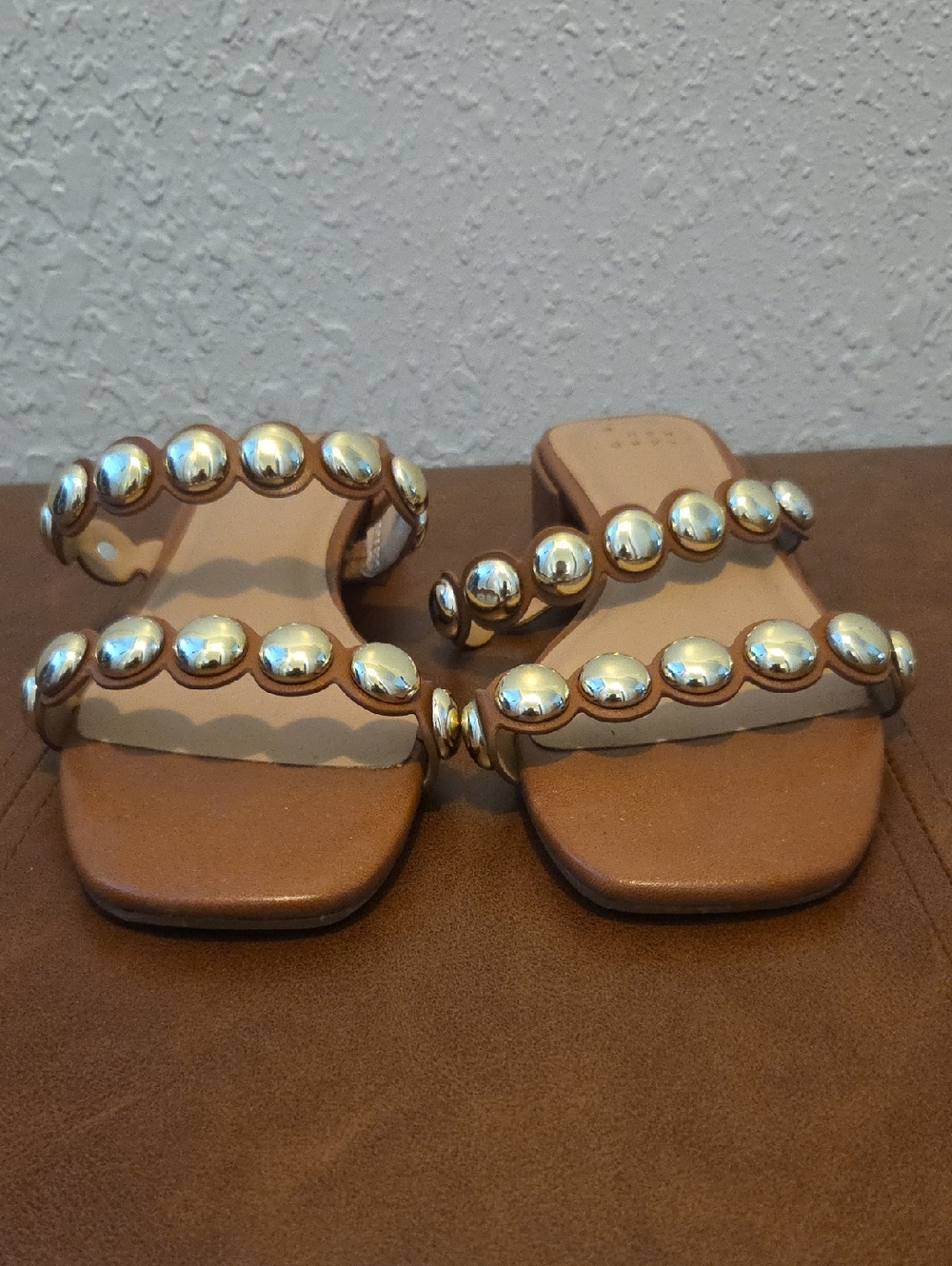 a new day Tan Beaded Double-Strap Slide Sandals - Picture 2 of 3